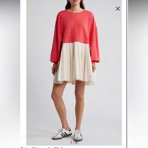 NWOT Free people dress L in Watermelon Wedge
